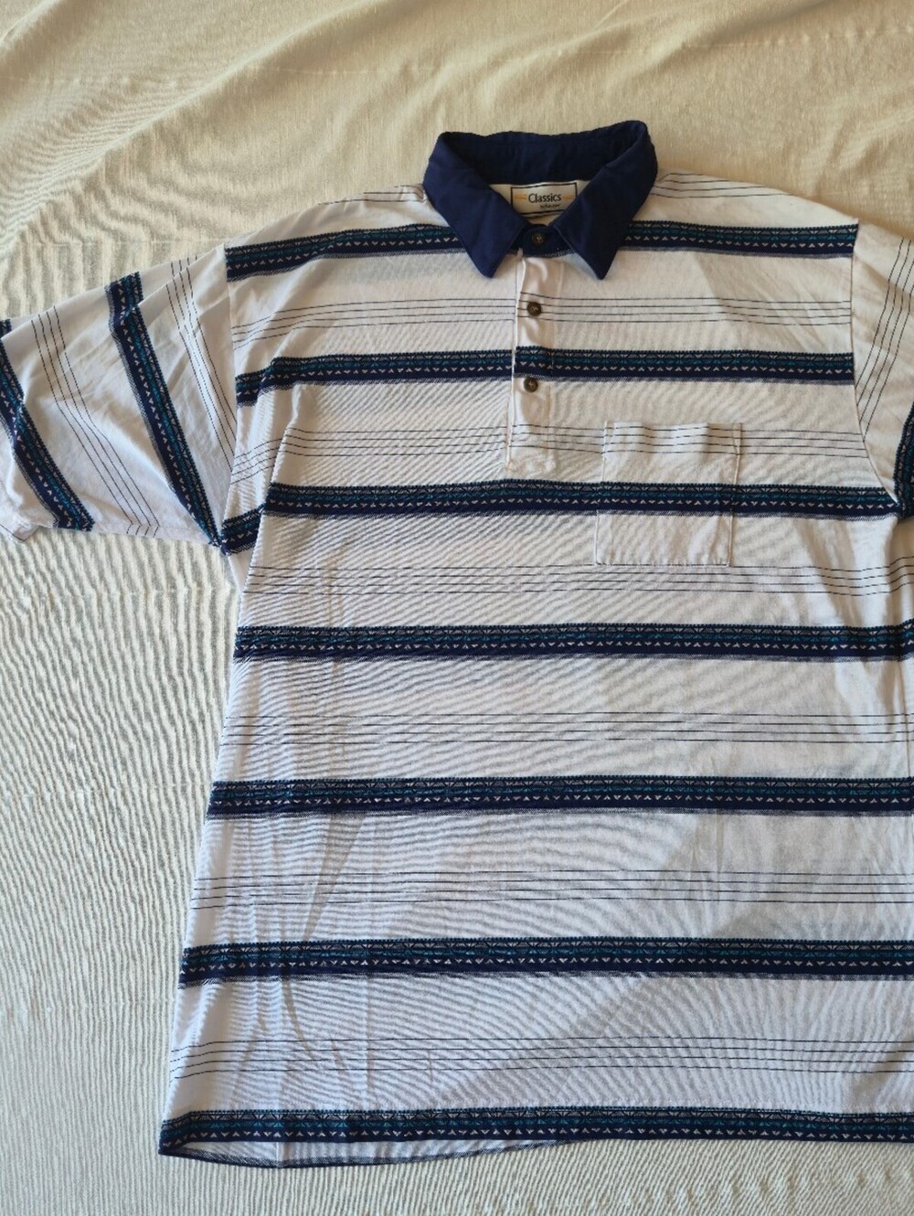 Classics by Palmland Men's Polo Shirt Size XL Striped Pattern